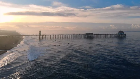 Surfers Sunrise Stock Footage 103299032