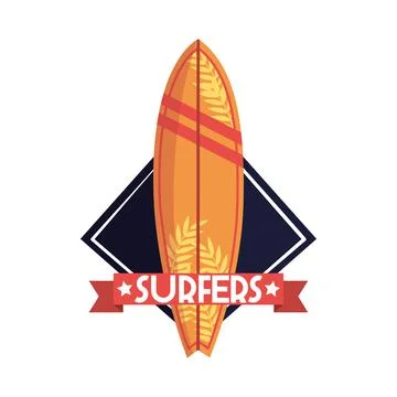 Surfers surfboard patch Illustrazione stock
