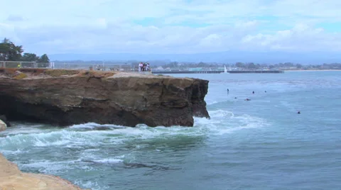 Surfers Waiting Stock Footage 27877479