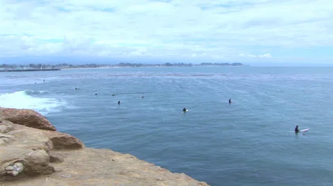 Surfers Waiting Stock Footage 27877551