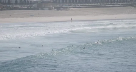 Surfers waiting for a wave Stock Footage 197738147