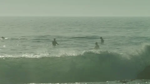 Surfers waiting for a wave Stock Footage 273787902
