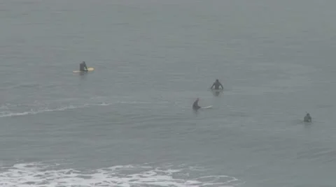 Surfers Waiting for Waves Video stock 11151505