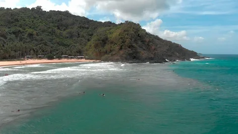 Surfers waiting for waves Stock Footage 105739461