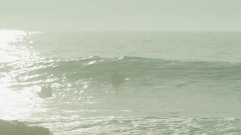 Surfers Waiting For Waves Stock Footage 273787367