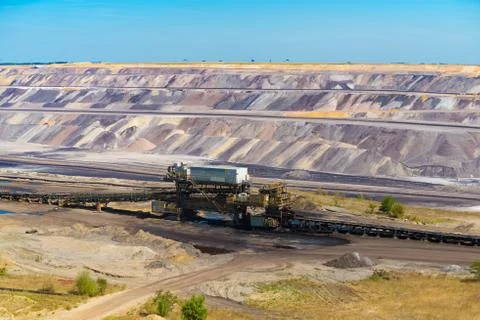 Surfice mining area in Germany Stock Photos