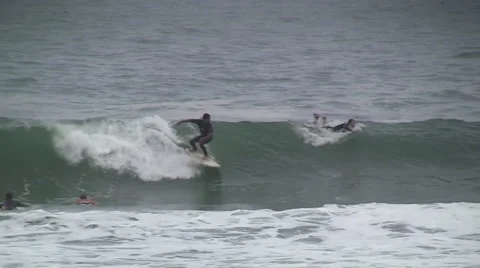 Surfing at Apoador Stock Footage 53413418