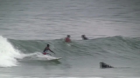 Surfing at Apoador  Stock Footage 53413467