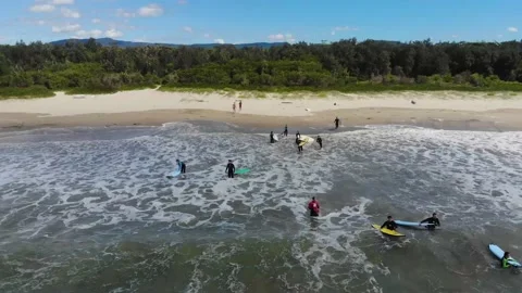 Surfing in Australia 1 Stock Footage 159100328
