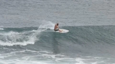 Surfing back view Stock Footage 11320838