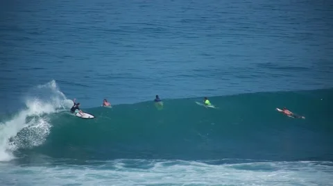 Surfing in Bali Stock Footage 44916967