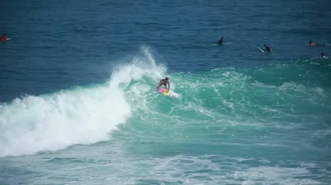 Surfing in Bali Stock Footage 44916989