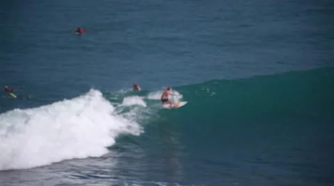 Surfing in Bali Stock Footage 44916993