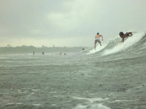 Surfing in Bali Stock Photos