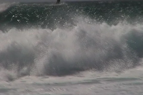 Surfing the Barrel Stock Footage 317518