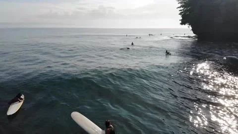 Surfing on the beach Stock Footage 158485822