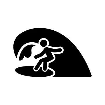 Surfing, beach icon. Simple editable vector graphics. Stock Illustration