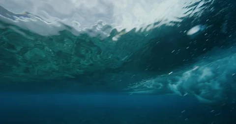 Surfing from below the surface Stock Footage 114699287