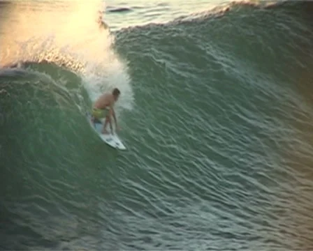 Surfing big Wave Stock Footage 7130697