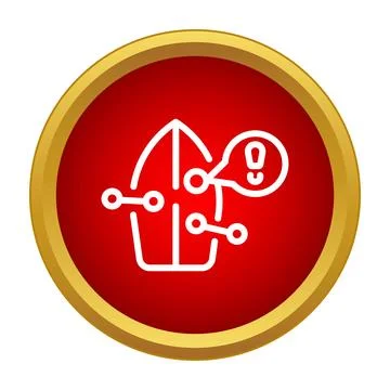 Surfing board icon displaying a warning message Stock Illustration