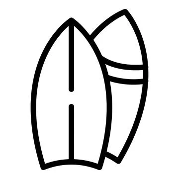 Surfing board icon outline vector. Wind kite イラスト素材