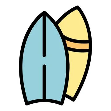 Surfing board icon vector flat 스톡 일러스트