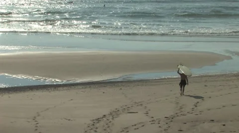 Surfing on Cape Cod Stock Footage 8521143