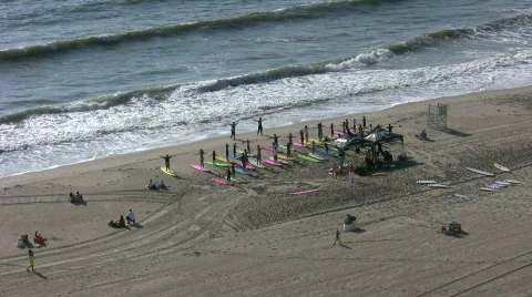 Surfing class Stock Footage 457688
