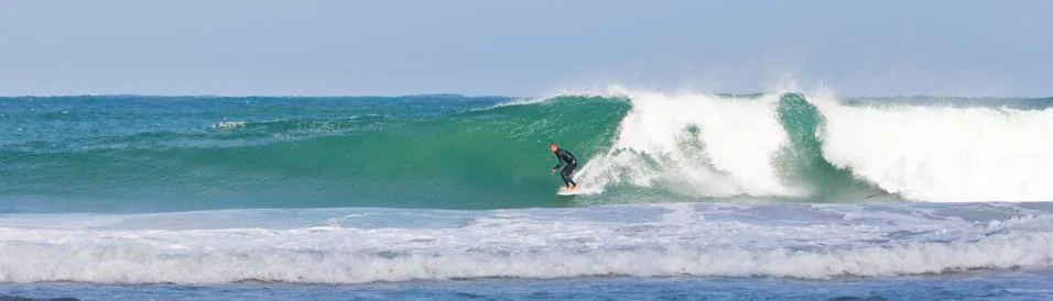 Surfing in cornwall Stock Photos