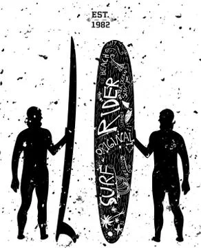 Surfing Design Stock Illustration