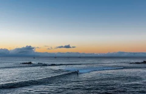 Surfing at Easter Island Stock Photos