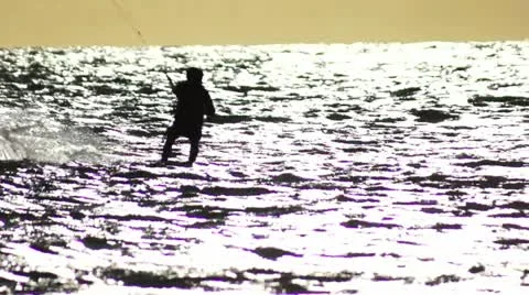 Surfing in Iceland Stock Footage 12190089