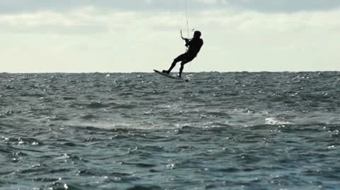 Surfing in Iceland Stock Footage 12190997