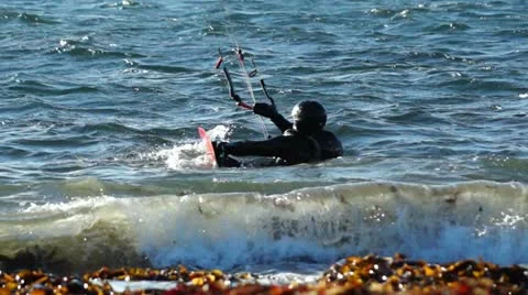 Surfing in Iceland Stock Footage 12191052