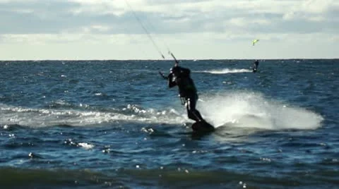 Surfing in Iceland Stock Footage 12191160