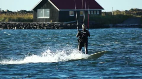 Surfing in Iceland Stock Footage 12191193