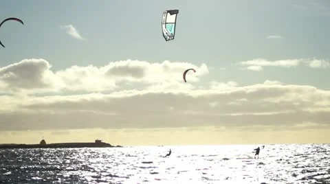 Surfing in Iceland Stock Footage 12191290