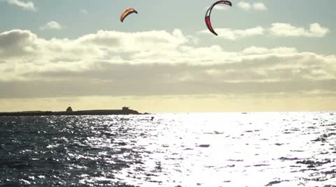 Surfing in Iceland Stock Footage 12191390