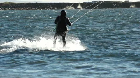 Surfing in Iceland Stock Footage 12191438