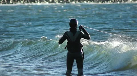 Surfing in Iceland Video stock 12191525