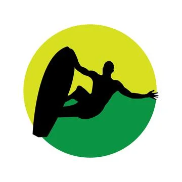 Surfing icon Stock Illustration
