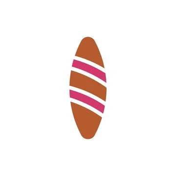 Surfing icon solid red brown summer beach symbol illustration. 스톡 일러스트