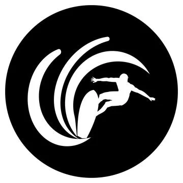 Surfing icon vector illustration 스톡 일러스트