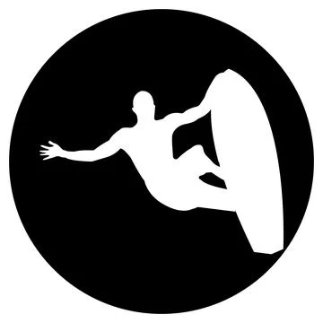 Surfing icon vector illustration Stock Illustration