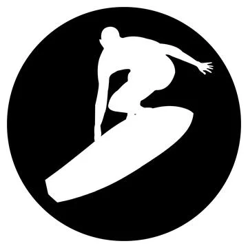Surfing icon vector illustration 스톡 일러스트