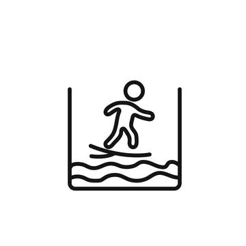 Surfing icon vector set collection for web Stock Illustration