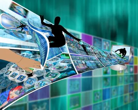 Surfing Illustrazione stock