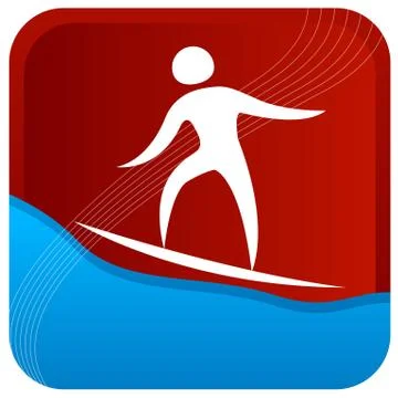 Surfing Stock Illustration