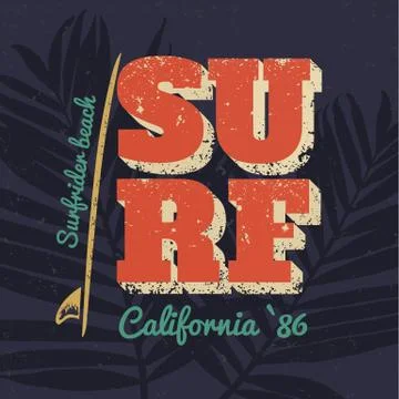 Surfing Stock Illustration