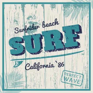 Surfing Stock Illustration